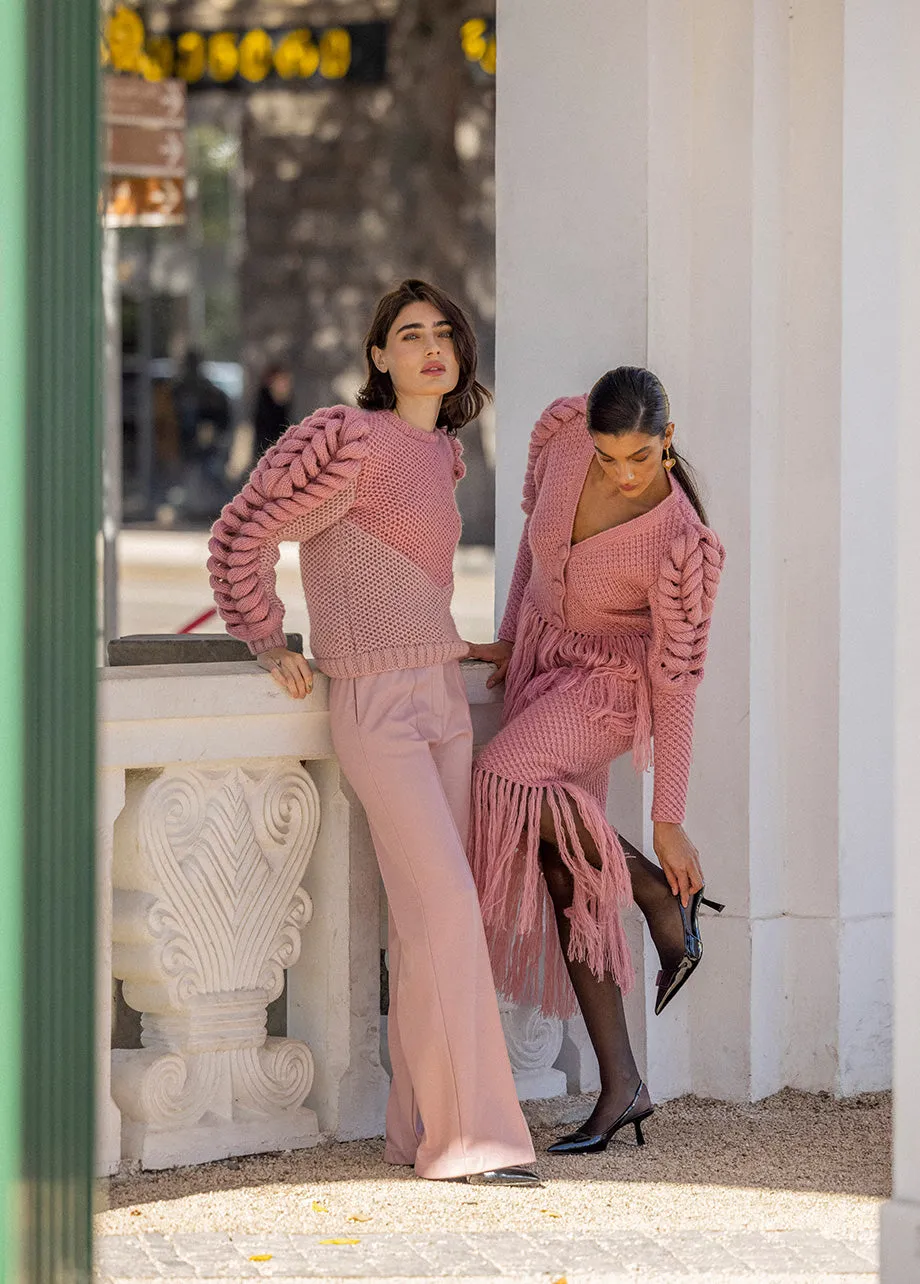 Pink Turtleneck Sweater