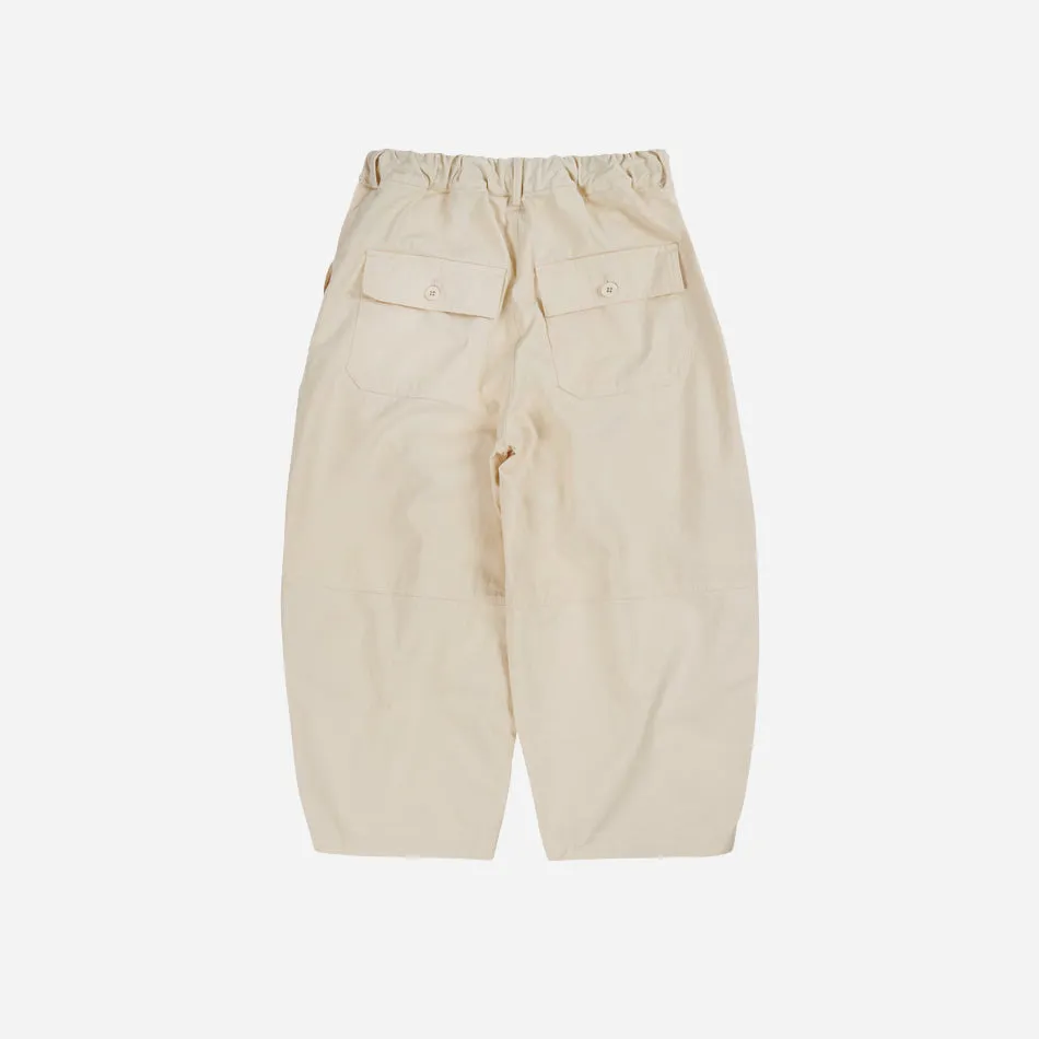 TWILL BALLOON PANTS - IVORY