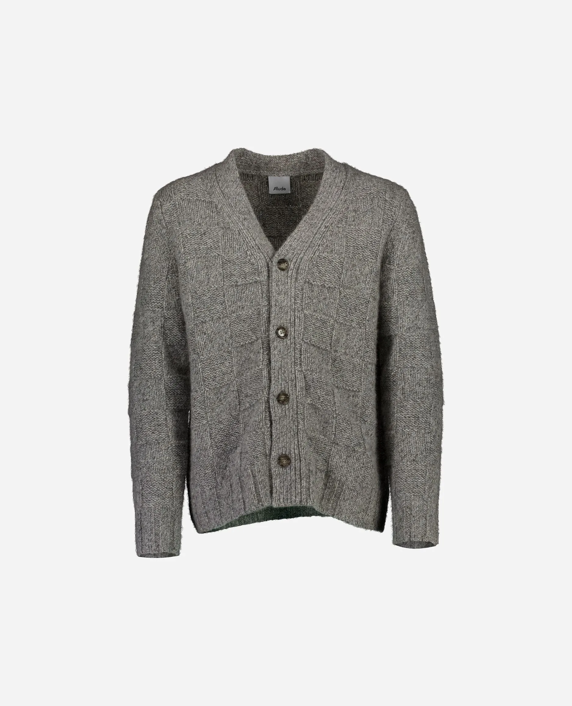 V-Ausschnitt Strickjacke aus Cashmere in Grau