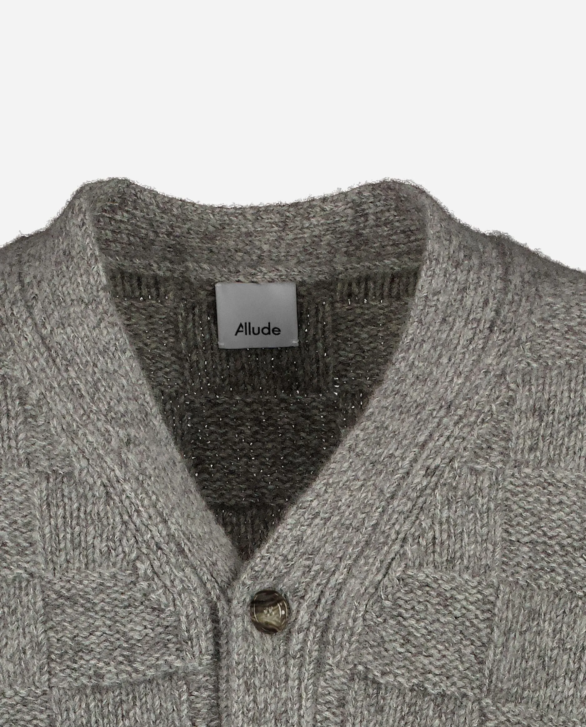 V-Ausschnitt Strickjacke aus Cashmere in Grau