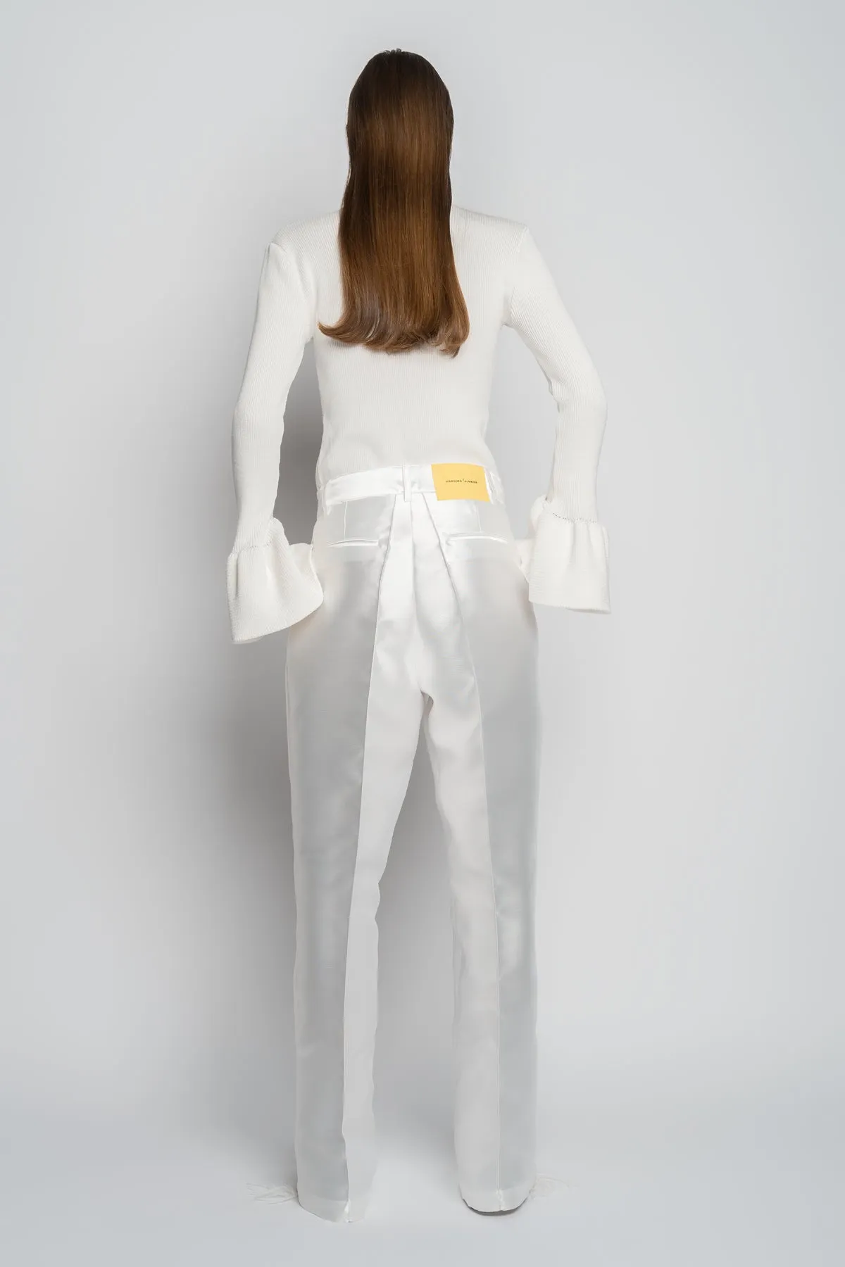 WHITE WIDE LEG TROUSERS