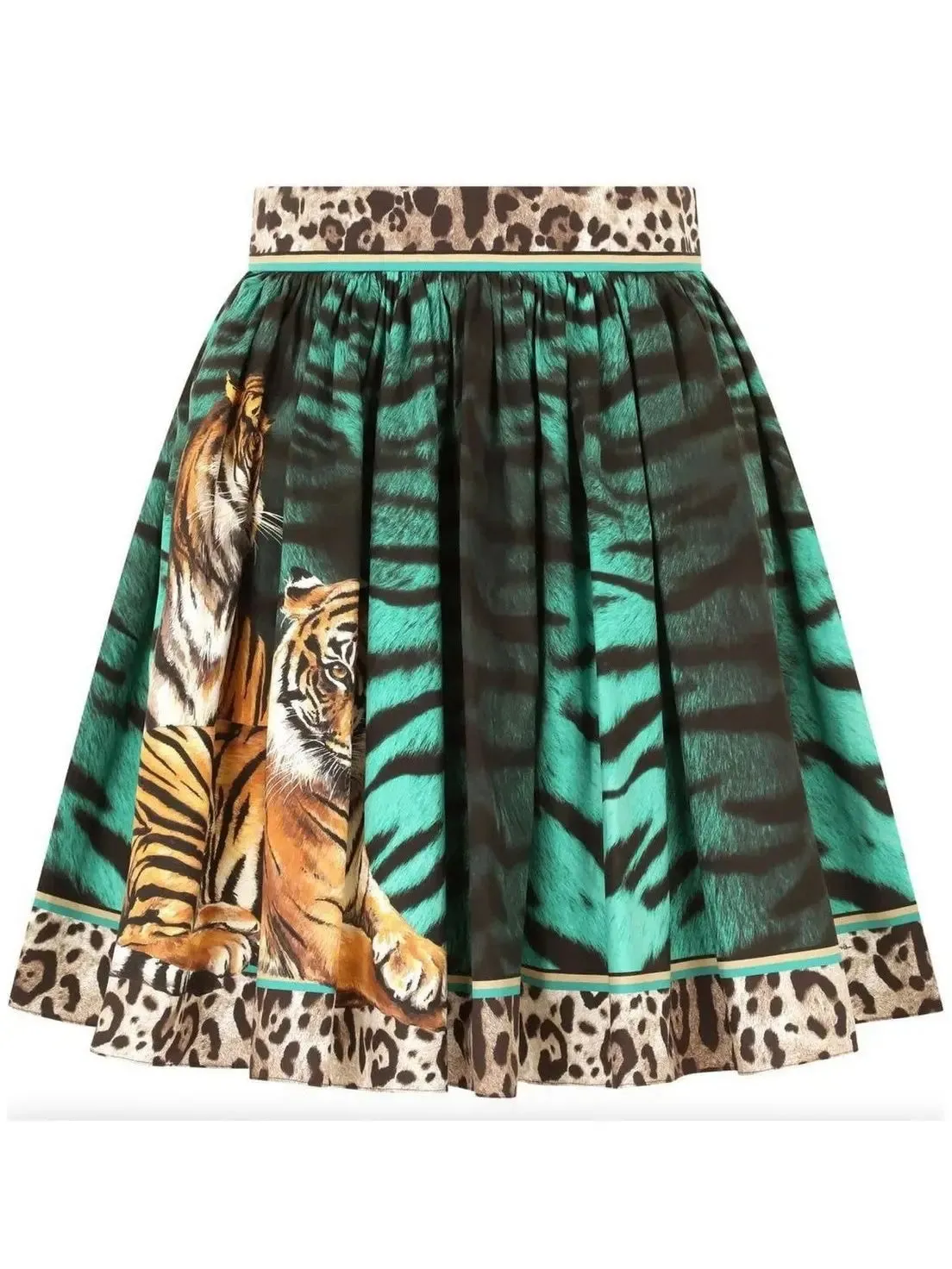 Women’s Animal-Printed Pleated Skirt