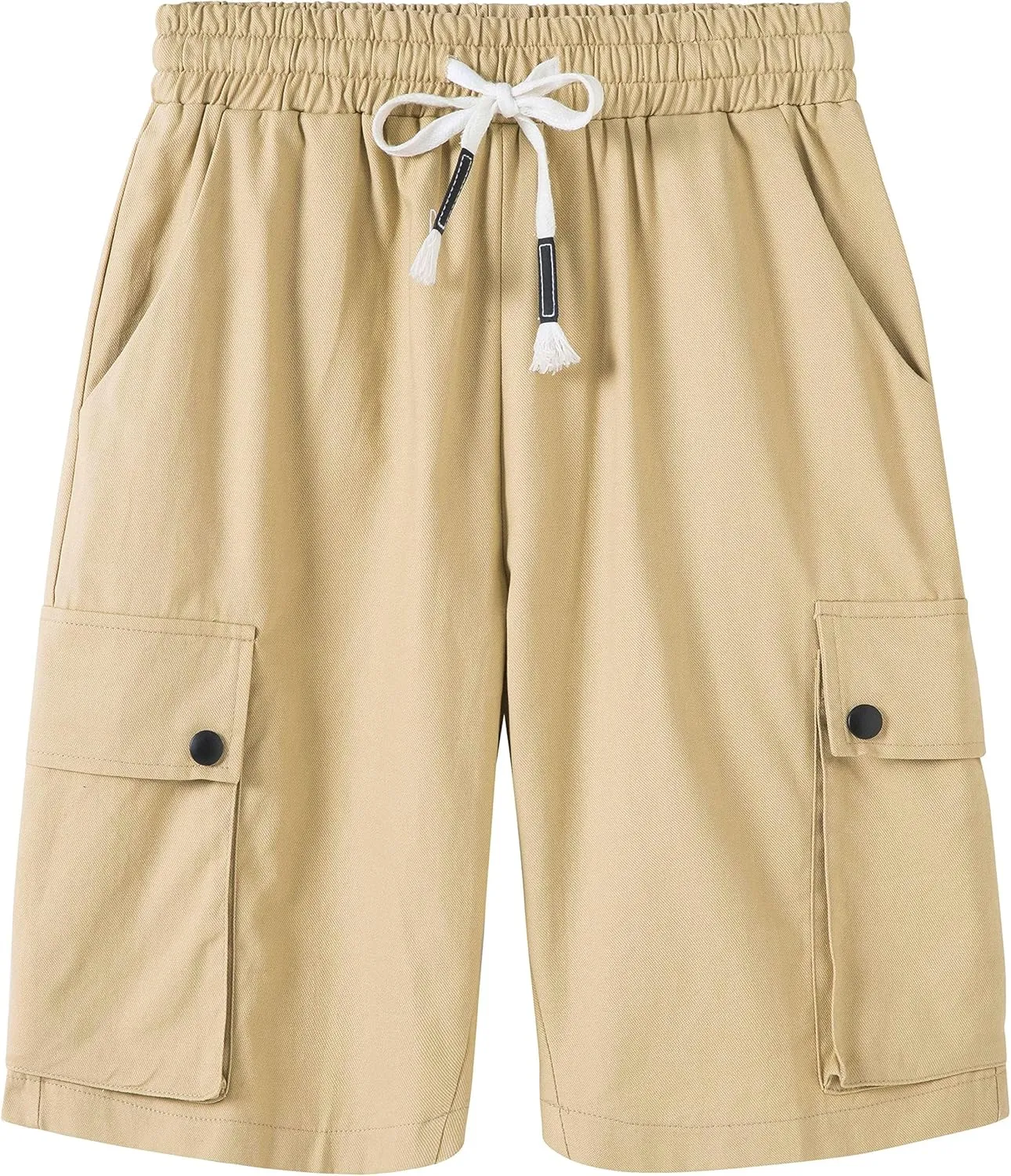 XinYangNi Women's Casual Shorts Elastic Waist Drawstring Summer Shorts with Pockets