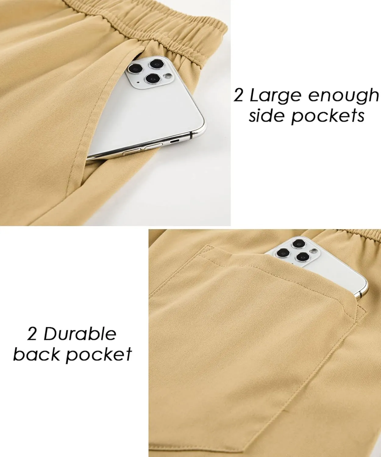 XinYangNi Women's Casual Shorts Elastic Waist Drawstring Summer Shorts with Pockets